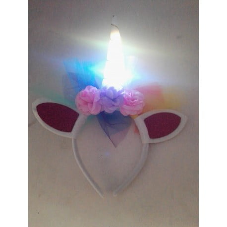 1pc Unicorn Deco LED light-up Headband for party