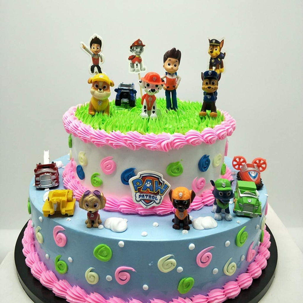 12PCS Paw Dogs Patrol Figurines Action Figure for Cake Toppers Paw Cake Decorations, Birthday Party