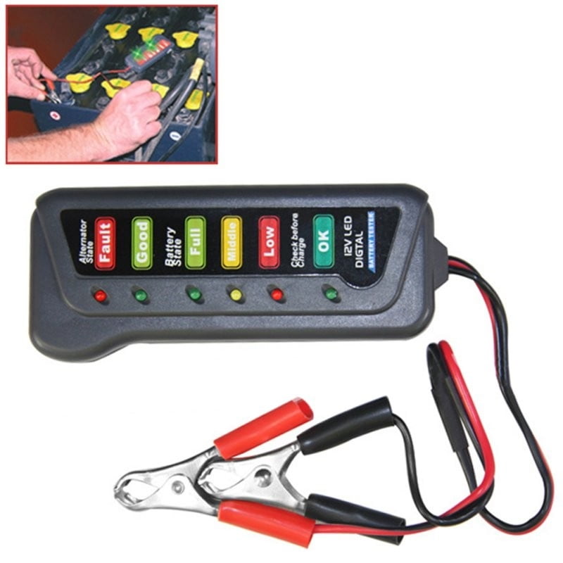12V LED Car Battery Load Tester Alternator Analyzer Diagnostic Tool Auto Scanner