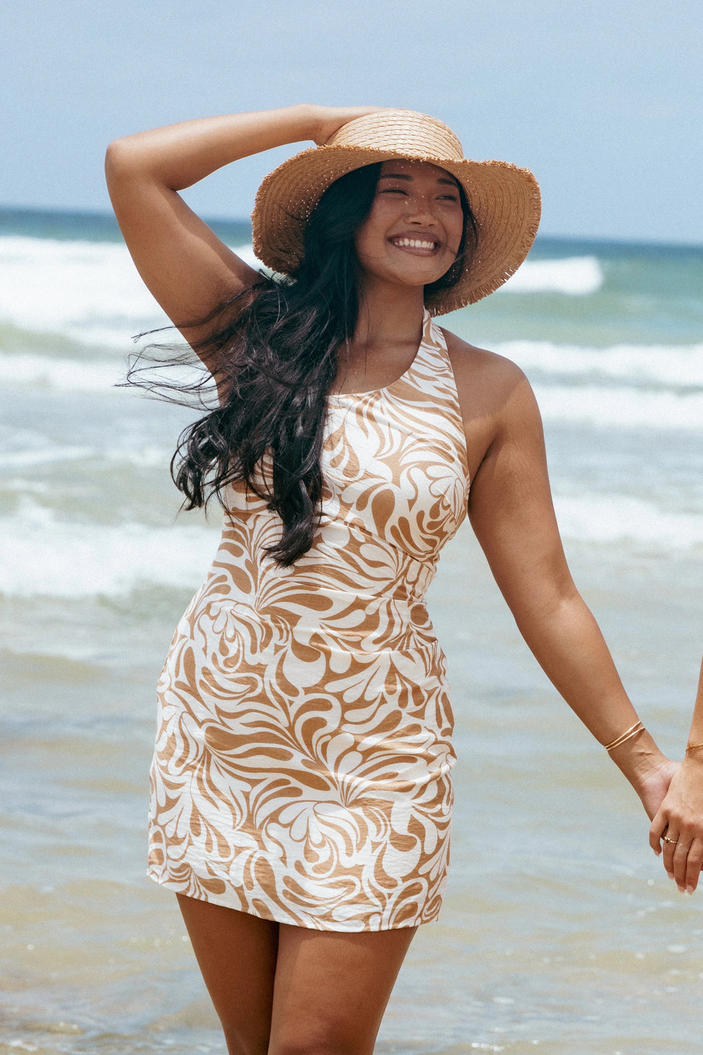 Asymmetric Strap Mini Dress