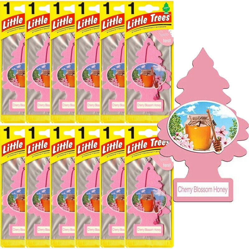 12 Count Little Trees Cherry Blossom Honey Car & Home Hanging Air Fresheners