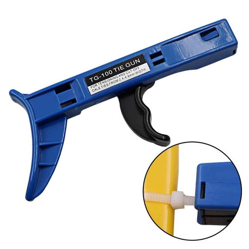 1pc Auto Tensioning Plastic Nylon Tie Gun Cutting Fastener Tension