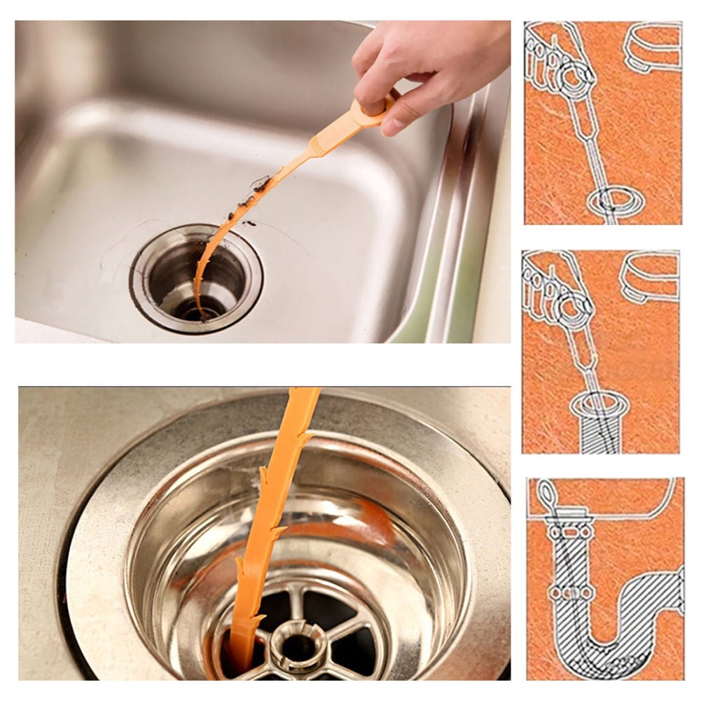 12 Pack Drain Snake Hair Drain Clog Remover Cleaning Tool-Easiest Way Hair Drain