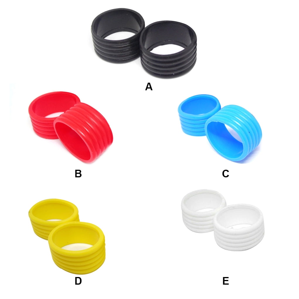 2 Pieces Tennis Racket Grip Stretchy Ring Overgrip Fix Kit Grip Tape Finishing Protector Professional Outdoor Accessories Black