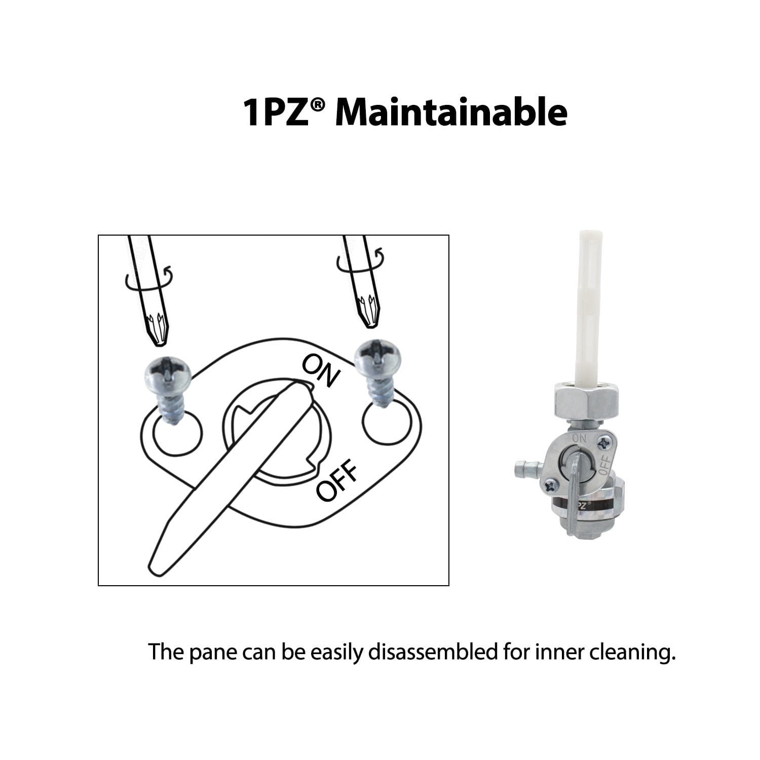 1PZ KW5-P01 Gas Tank Fuel Switch Valve Petcock fit for Generac GP5000 GP5500 GP6000E GP6500 GP6500E GP7000 GP7000E GP7500 GP7500E GP8000E Generator