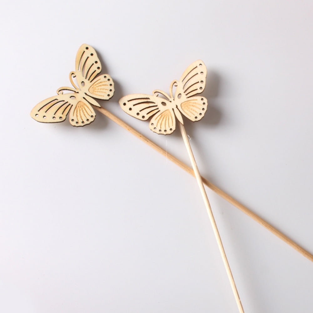 12pcs Home Wooden No Fire Reed Diffuser Sticks Bedroom Butterfly Replacement Aromatherapy Supplies Handmade Fragrance