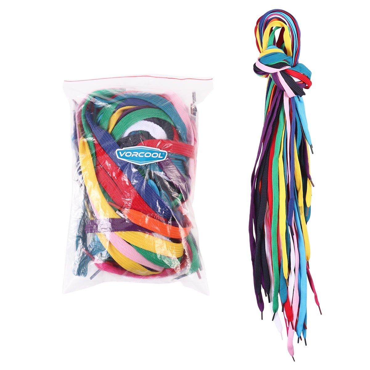 12 Pairs Flat Shoelaces Colored Shoe Laces Shoestrings for Sneakers Skate Shoes Sport Shoes Boots Replacement Shoelaces