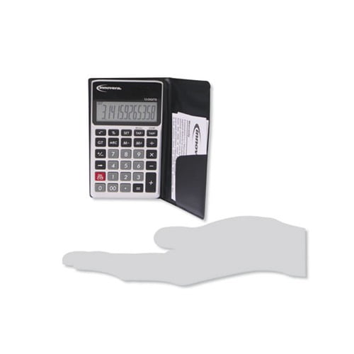 15922 Pocket Calculator Dual Power, 12-Digit LCD Display