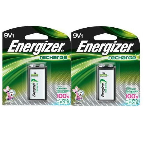 2 Pack Energizer 9V Rechargeable Battery NH22NBP NiMH 8.4V- 175mAh