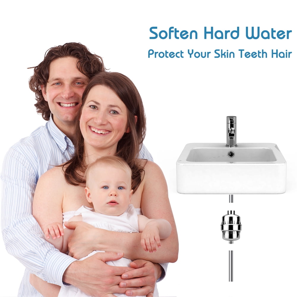 17-Stage Shower Filter with 2 Cartridges, Universal Shower Head Filter for Hard Water Shower Water Filter for Removing Chlorine Fluoride Heavy Metal Odor