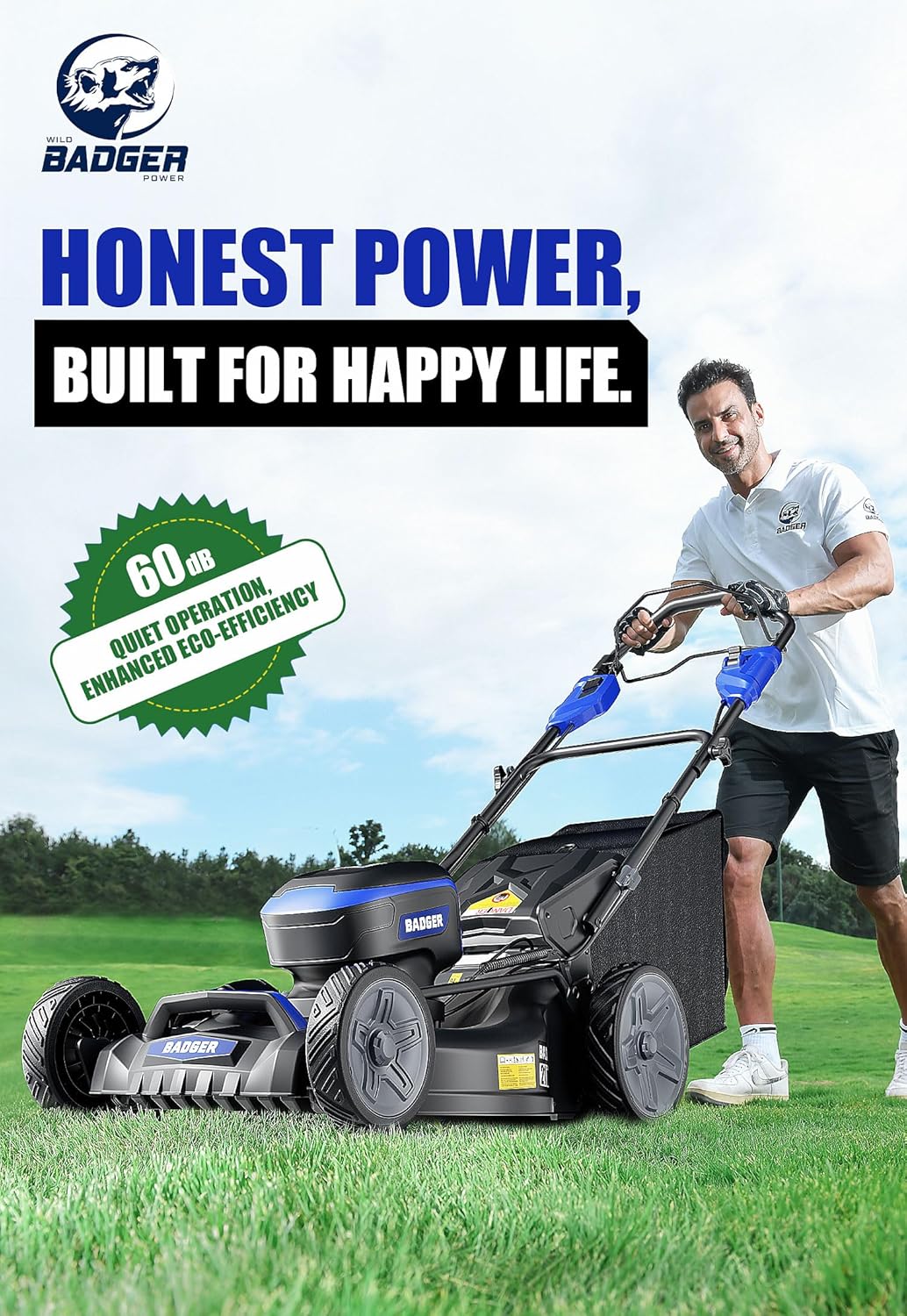Lawn Mower 40V Brushless 18" Cordless, 5 Cutting Height Adjustments Electric Lawn Mower, Quickly Folding Within 5’s, 4.0AH Battery and Super Charger Included.