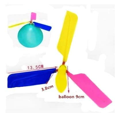 12 Pcs Kids Balloon Helicopter Airplane,Balloon Powered Helicopter Flying Toy for Children’s Day Gift Party Favor easter basket, stocking stuffer or birthday