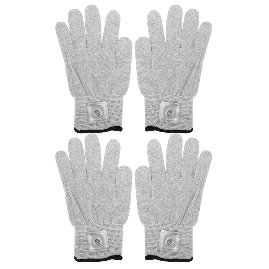 2 Pairs Electrode Gloves Electrotherapy Massager Wear‐Resistant Gloves for TENS Machine
