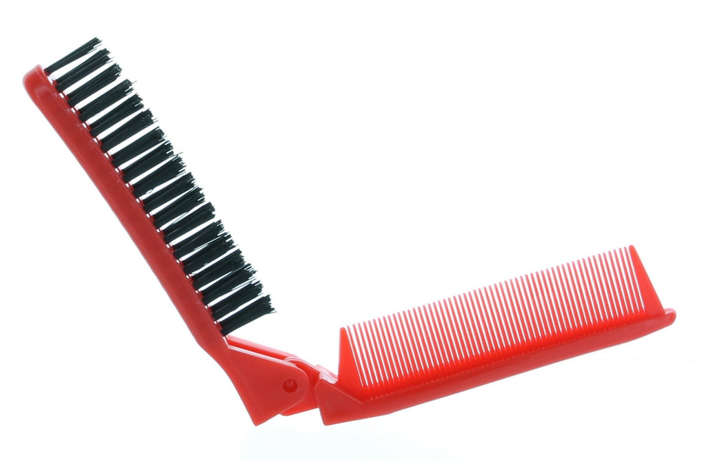 2  Folding Hair Compact Travel Brush Comb Pocket Size Car Purse Bag Men Women