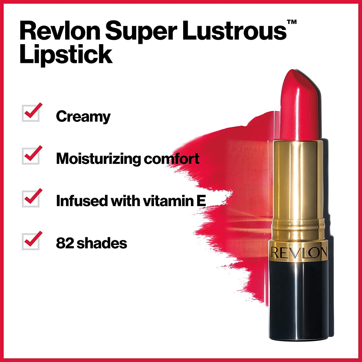 2 Pack Revlon Super Lustrous Lipstick, with Vitamin E and Avocado Oil, in Purple, Cream Lipstick, 042 Lilac Mist, 0.15 oz