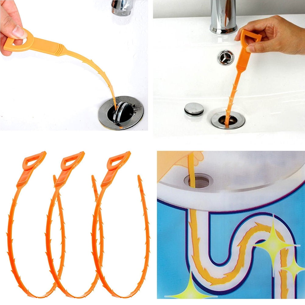 12 Pack Drain Snake Hair Drain Clog Remover Cleaning Tool-Easiest Way Hair Drain