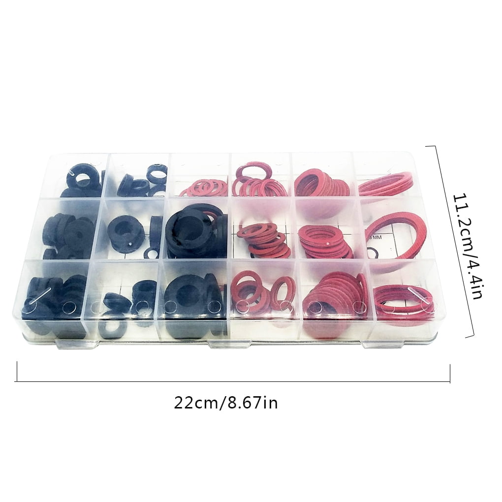 141-Piece Faucet Washer Assortment Kit 18 Different Assorted Sizes O-ring Seal Silicone Gaskets