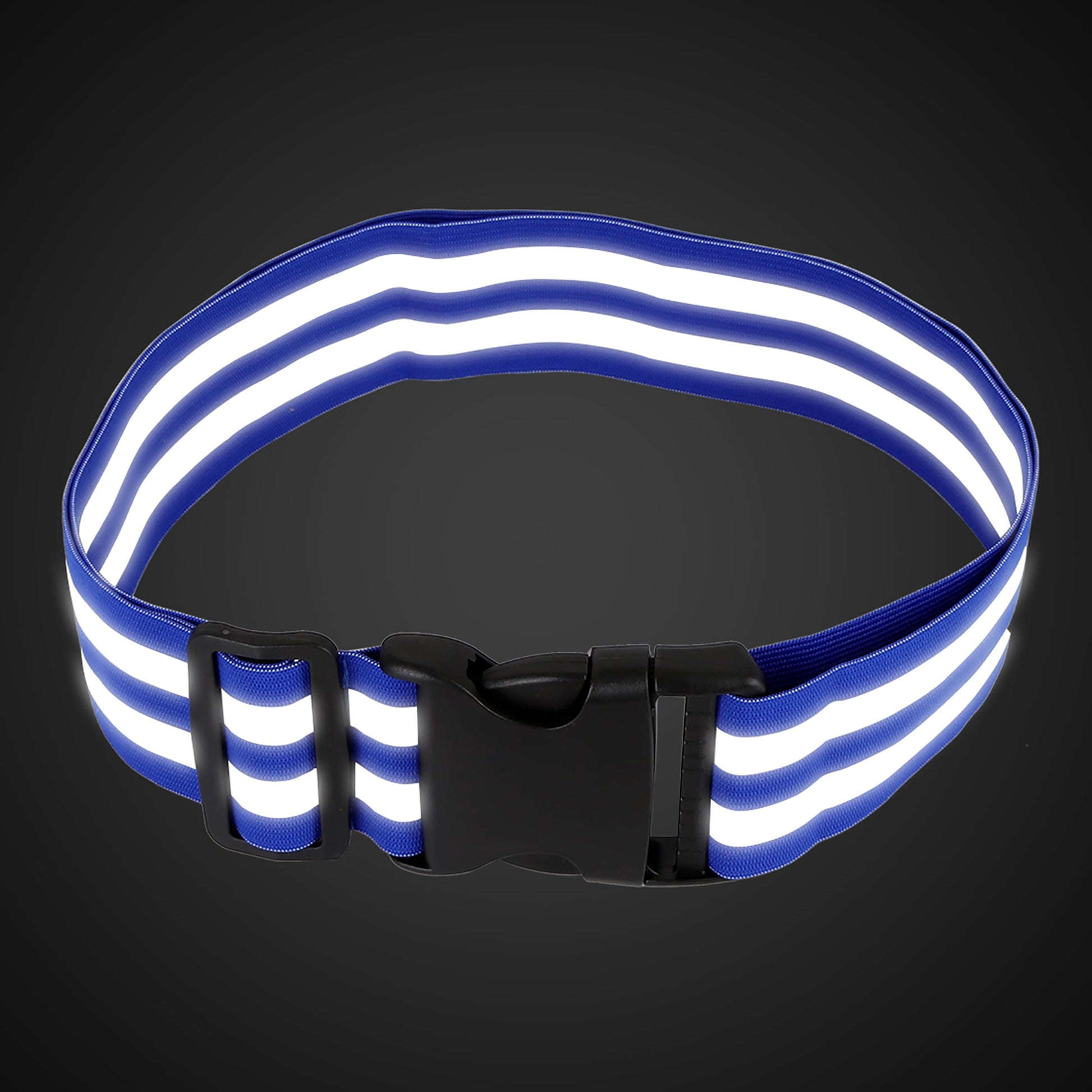 2 Pcs Blue Reflective Belts for Waist Reflective Belts High Visibility Night Safety Cycling Riding Reflector