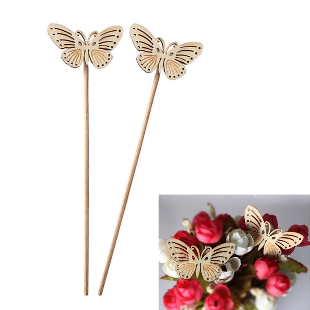 12pcs Home Wooden No Fire Reed Diffuser Sticks Bedroom Butterfly Replacement Aromatherapy Supplies Handmade Fragrance