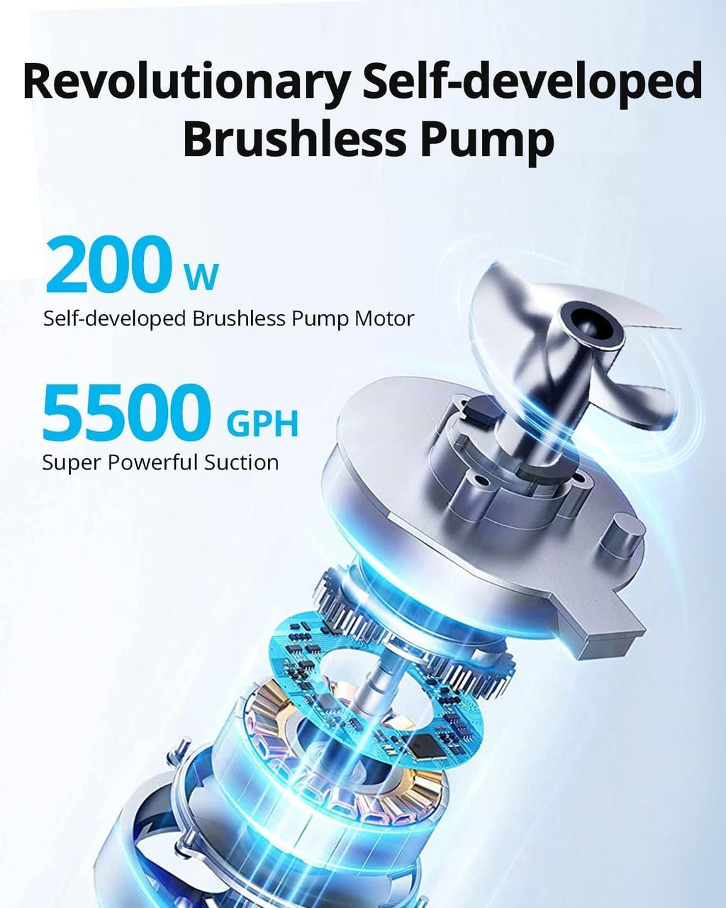 Cordless Robotic Pool Vacuum Cleaner - Intelligent Path Opimization, Cleans Floor, Walls, and Waterline - Suitable for Above & In-Ground Pools up to 2,260 sq.ft, Light Gray
