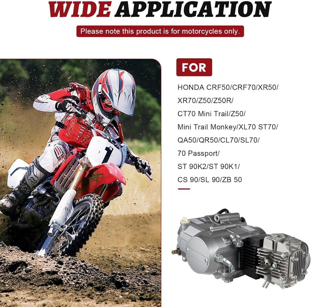 150CC 4 Stroke Engine Motor, Gy6 Single Cylinder Complete Engine Kit for 110cc-150cc Atvs and Go Karts and 11" Long Box Engine Size Scooters High-Flow Oil Pump CVT Carburetor Top Mount