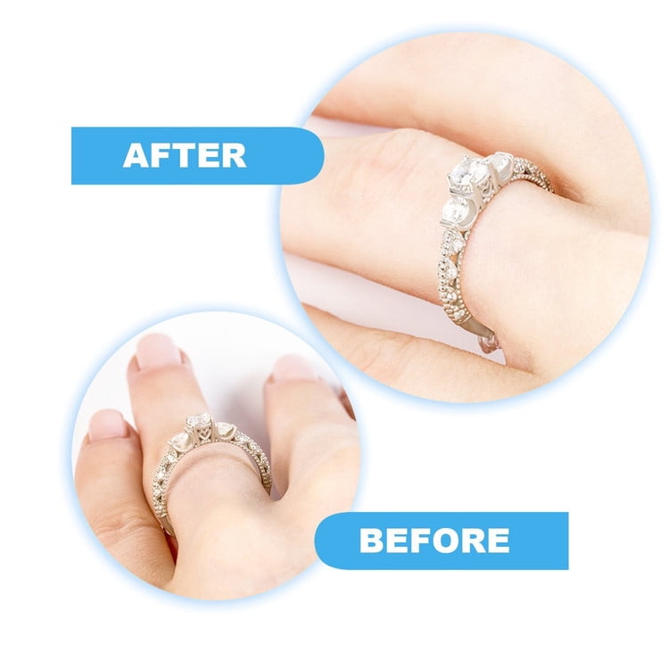 18 Transparent Silicone Ring Adjusters Can ChangeThe Size Of The Ring To fit Your Finger,While The Ring Regulator Has 2 Sizes