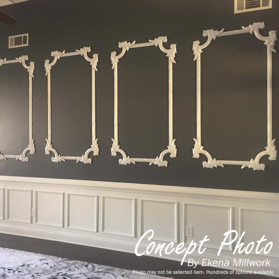 12’W x 12’H x 1 1/8’P Reeded Acanthus Leaf Panel Moulding Corner (matches moulding PML01X01AC)