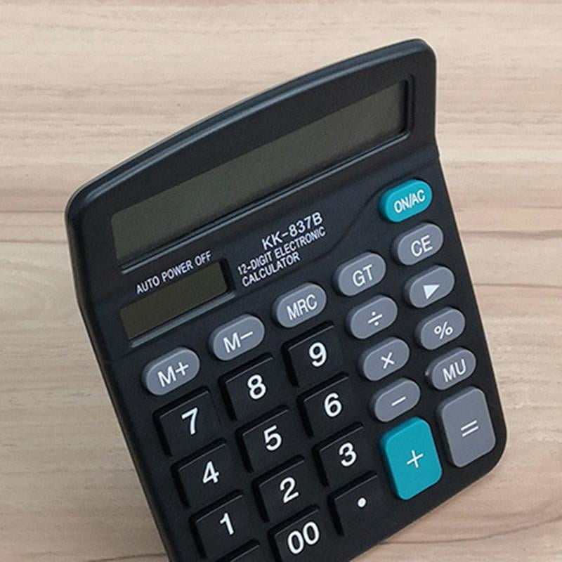 12 Digits Scientific Calculator AA Battery General Purpose Calculators for Home Office Students Use Large LCD Screen