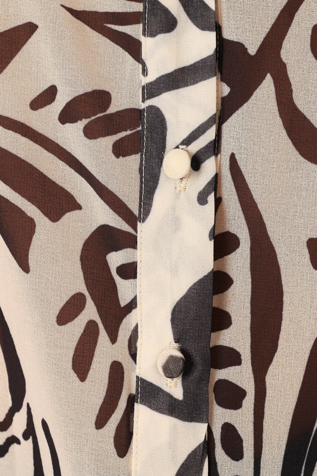 Collared V-Neck Button-Front Blouse