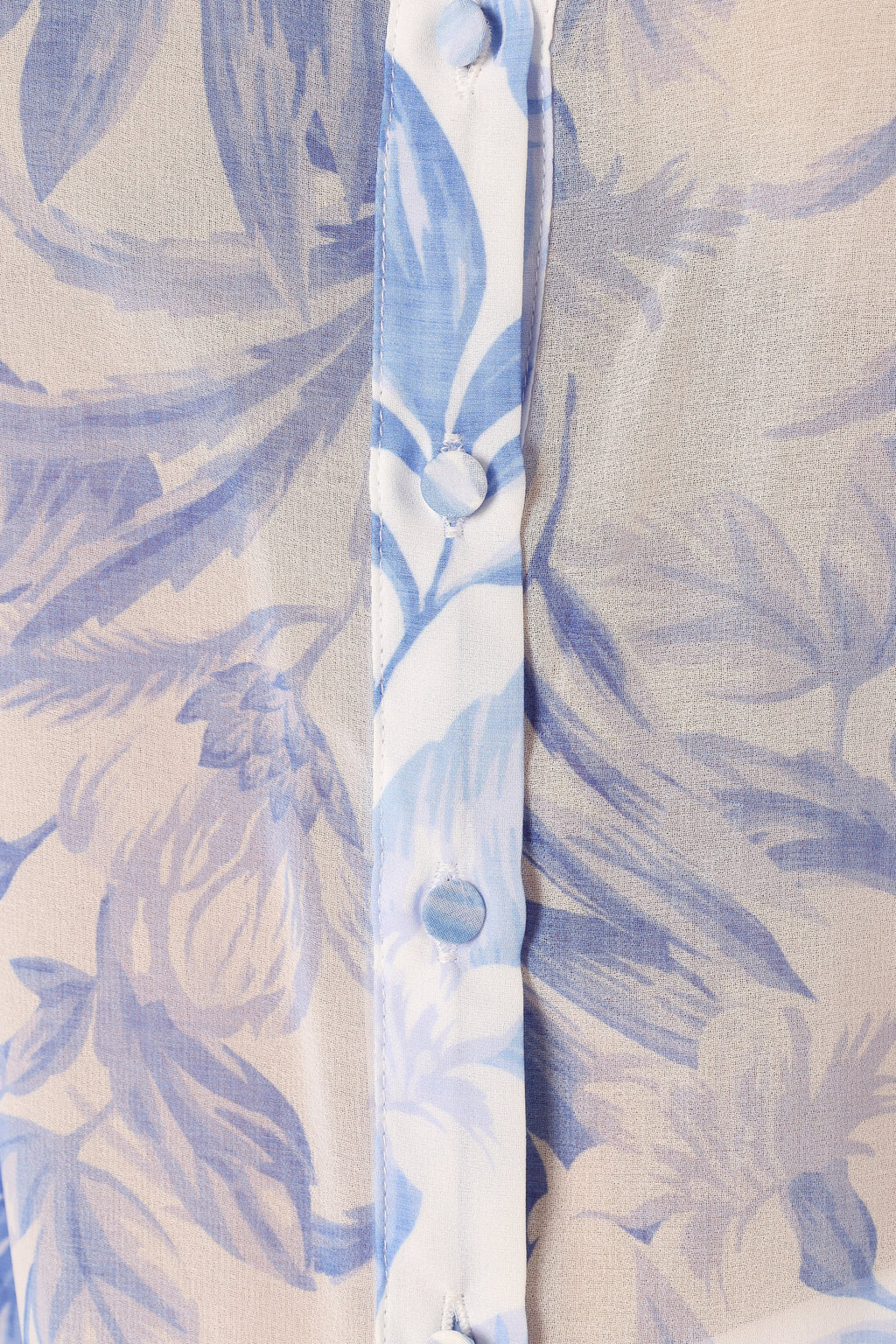 Collared V-Neck Button-Front Blouse