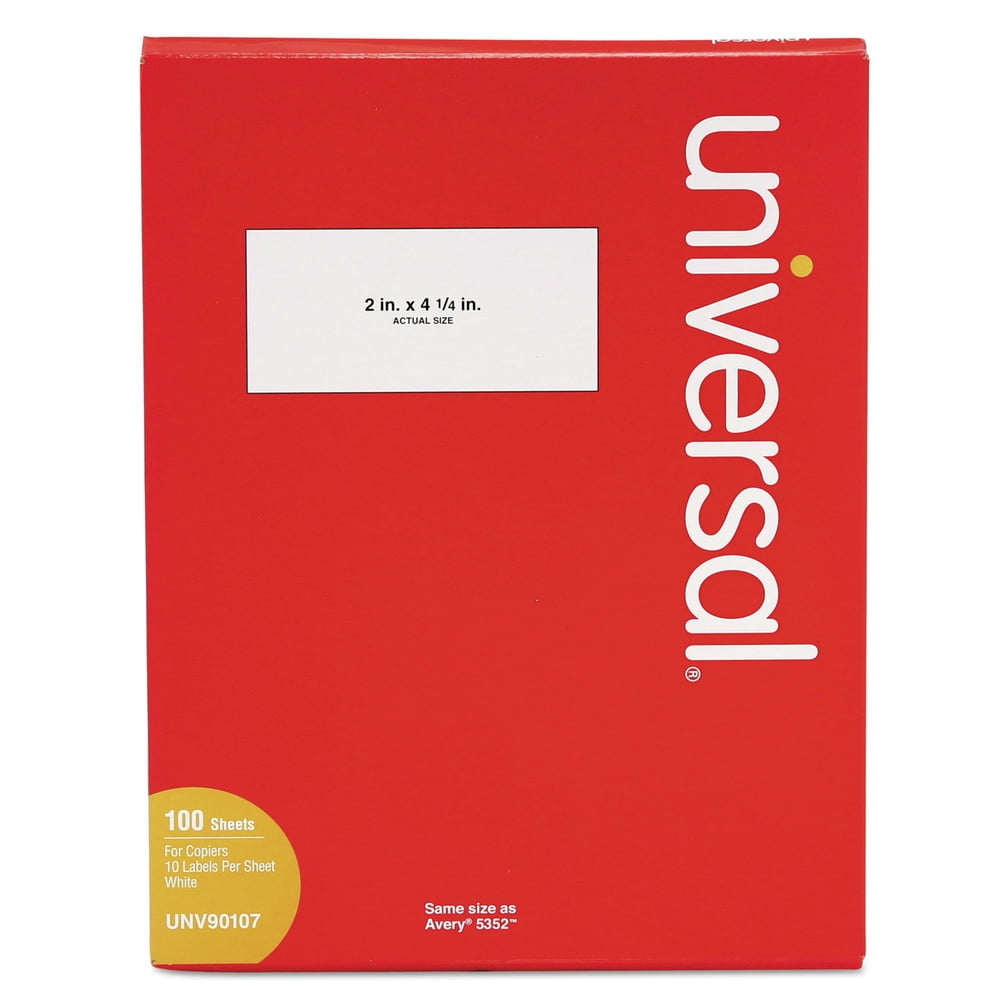 2 in. x 4.25 in. Copier Mailing Labels – White (100-Sheet/Box)