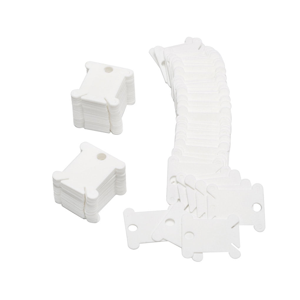 1pc String Winder and 120pcs Plastic Floss Bobbins Embroidery Floss Organizer Cross-Stitch Thread Holder Cards