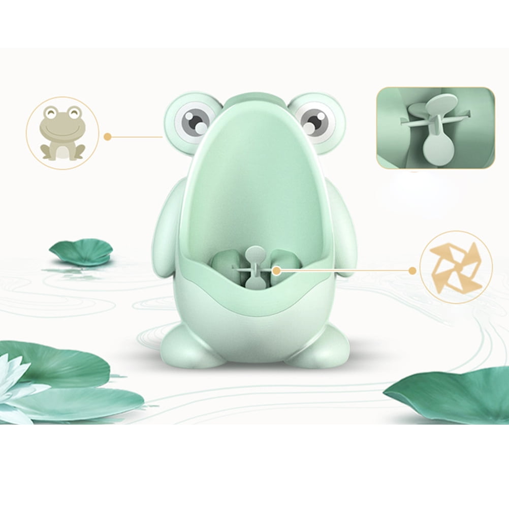 1pc Children Cartoon Pattern Standing Potty Toilet Urinal Potty Training Boy Pee Trainer for Boys (Light Green)