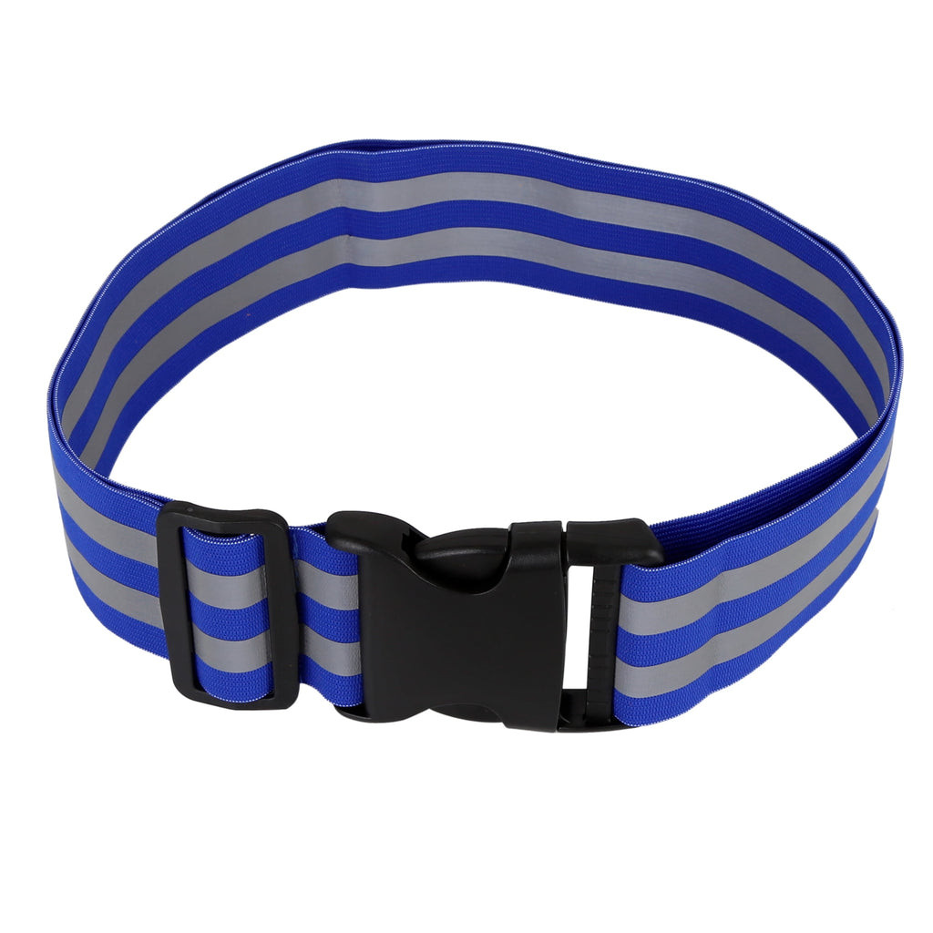 2 Pcs Blue Reflective Belts for Waist Reflective Belts High Visibility Night Safety Cycling Riding Reflector