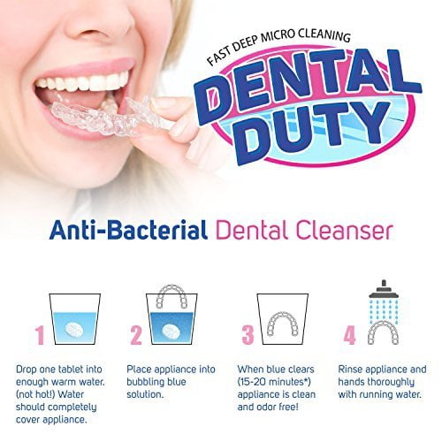 120 Retainer Cleaning Tablets -(4 Months Supply)- Removes Stain, Plaque & Bad Odor from Dentures, Nightguard, Mouth Guard & Removable Dental Appliances. Made in USA