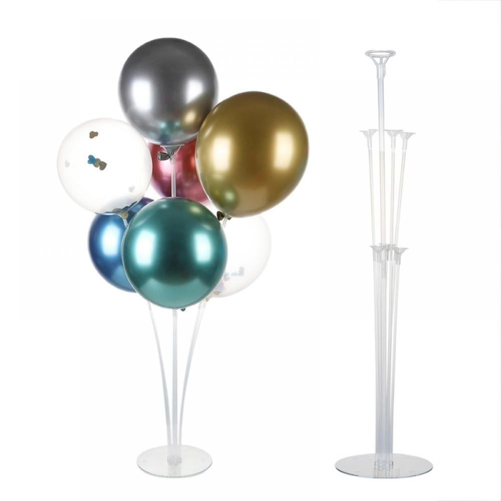 2 Sets of Balloon Stand Kits, Reusable Clear Balloon Stand with Base Balloon Table Floor Stand for Birthday Party Baby Shower Wedding Anniversary Decoration