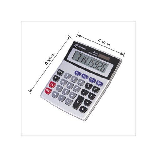 15927 Desktop Calculator Dual Power, 8-Digit LCD Display