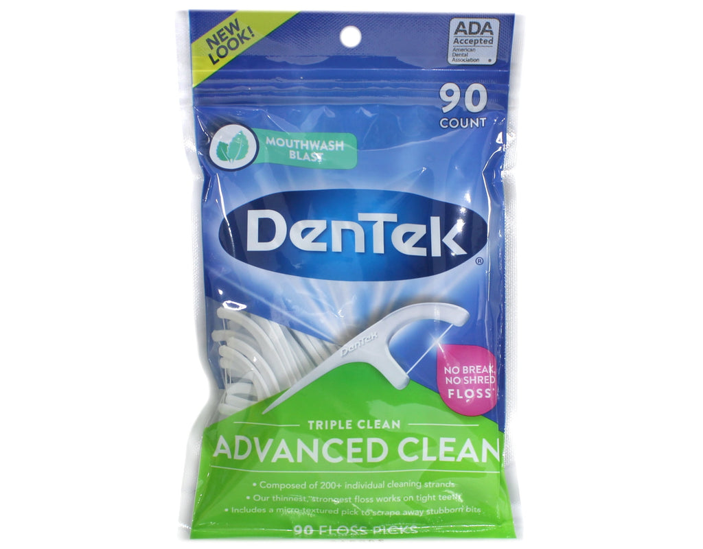 2 Pack DenTek Triple Clean Floss Picks, 90 count each
