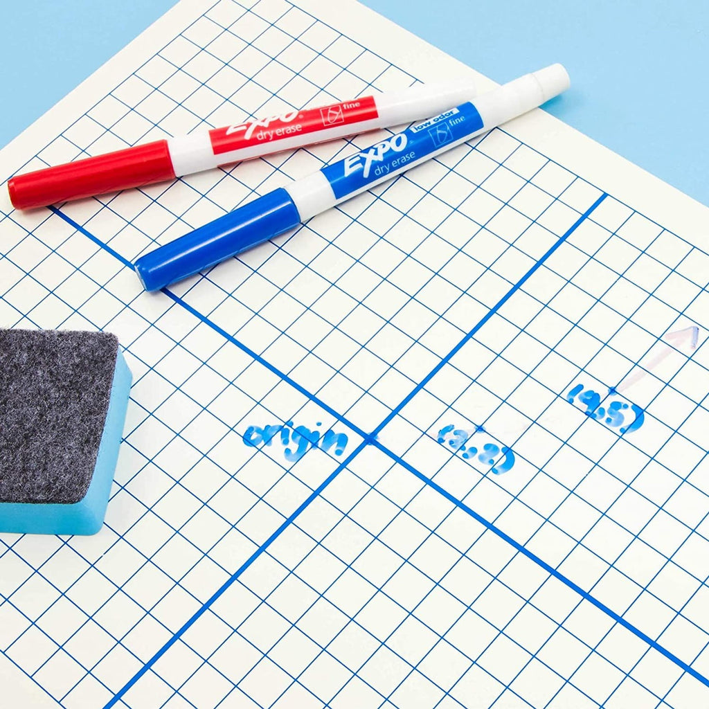 12 Pack Grid Dry Erase Lap Board with Erasers, 9×12 inch White Graph Lapboard with XY Axis for Kids Writing, Students, Classroom Desk