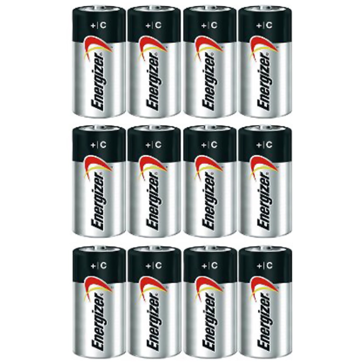 12 Energizer Max Size C Long Lasting Alkaline Batteries Pack Lot Exp 2023-2024