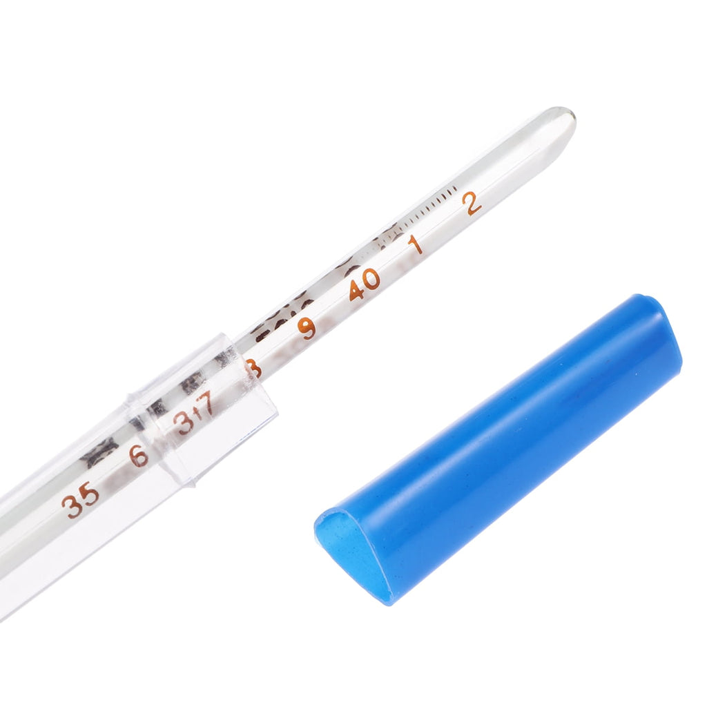 1Pc Glass Thermometer Triangular Bar Oral Thermometer For Adult(Blue)