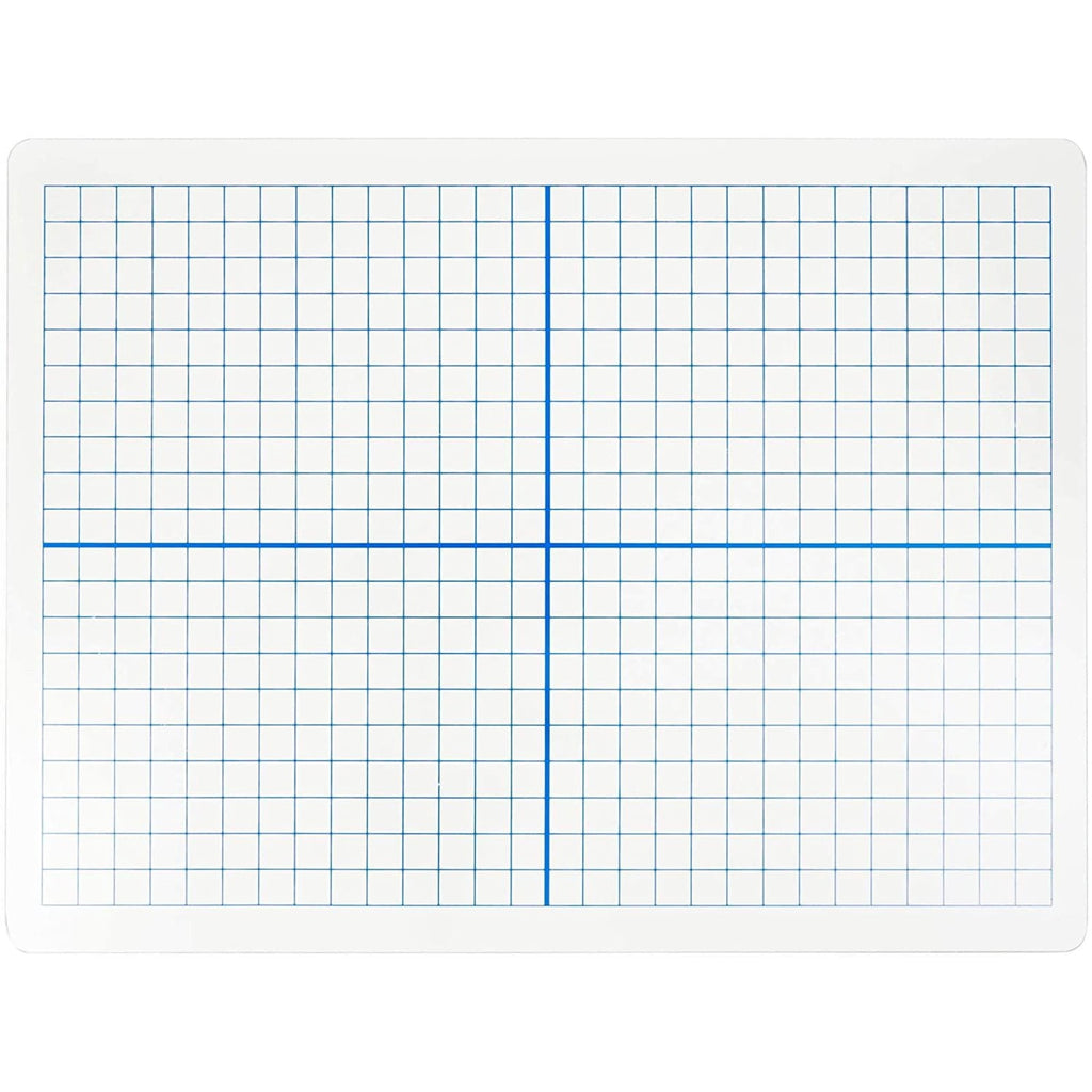 12 Pack Grid Dry Erase Lap Board with Erasers, 9×12 inch White Graph Lapboard with XY Axis for Kids Writing, Students, Classroom Desk