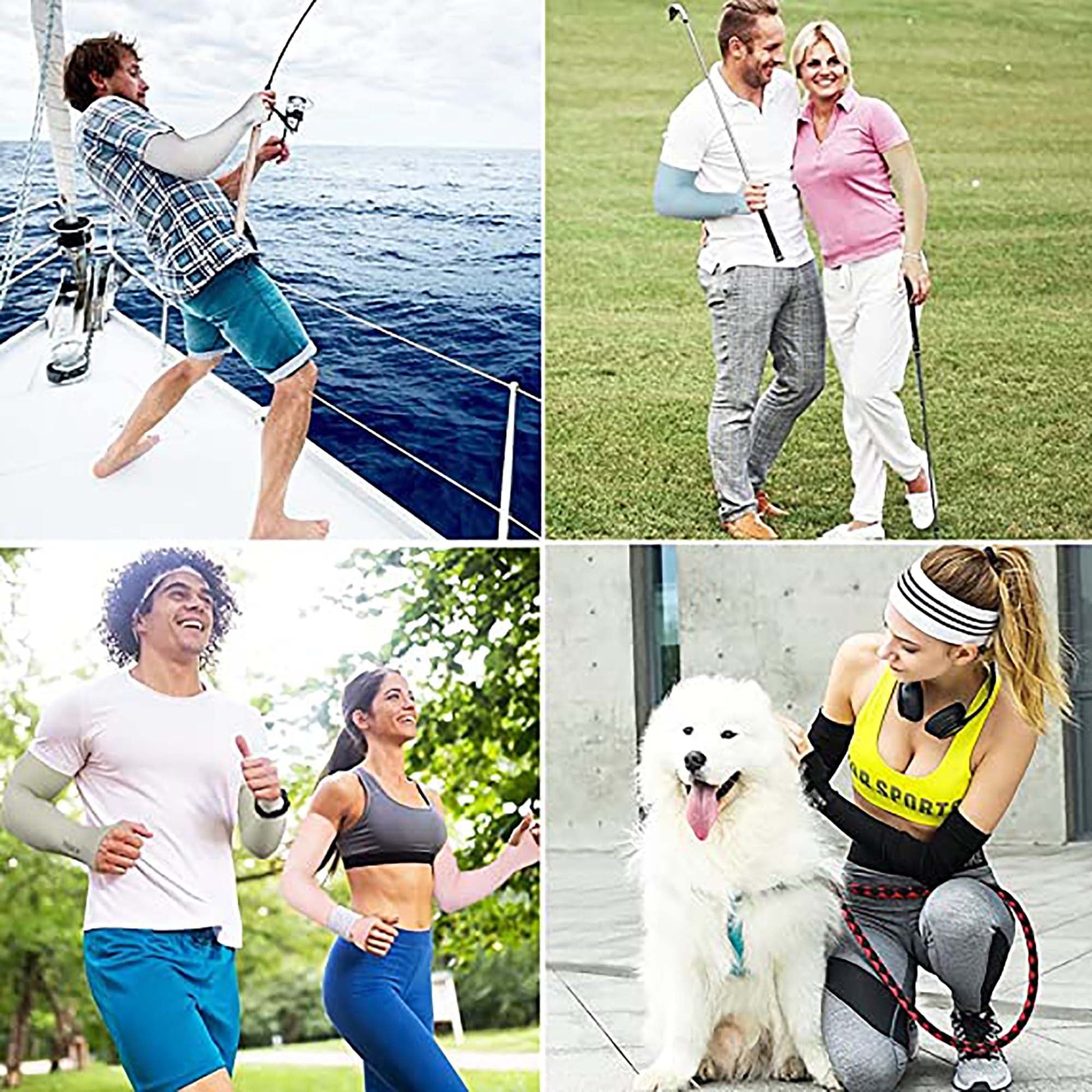 12 Pcs Cooling Arm Sleeves Cover for Women & Men UV Sun Protection, 50 Compression long Sleeves to Cover Arms for Biking, Gardening, Driving, Fishing, Golf, Hiking