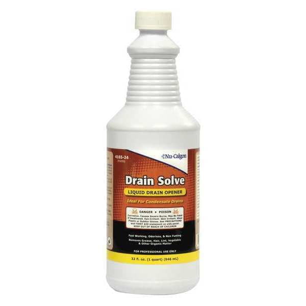 1Pack Nu-Calgon 4165-24 Liquid Drain Opener, Bottle, 1 qt