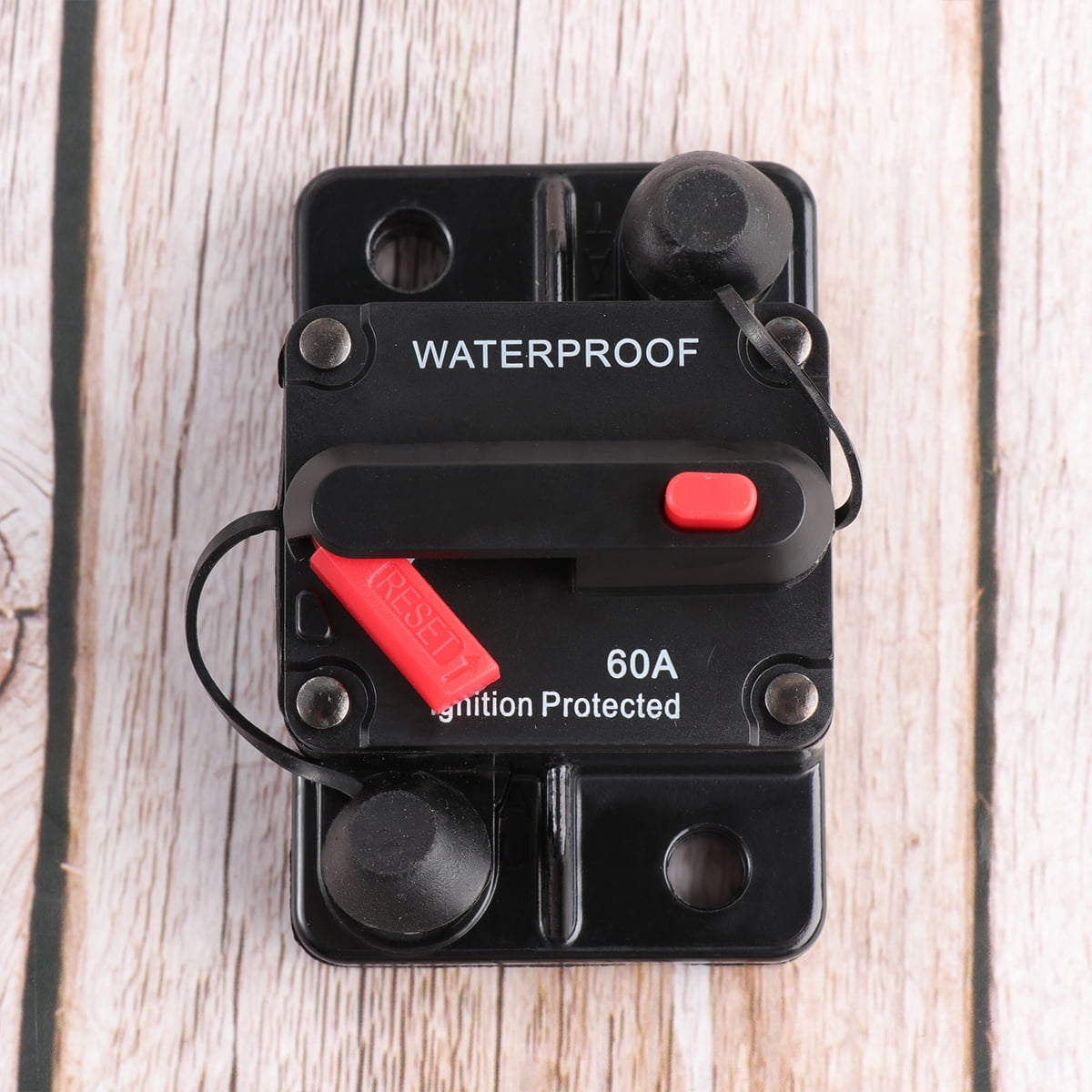 12V~36V Circuit Breaker Fuse Inverter for Auto Truck RV Marine Trailer Manual Restoration Waterproof Power Circuit Breaker (60A)