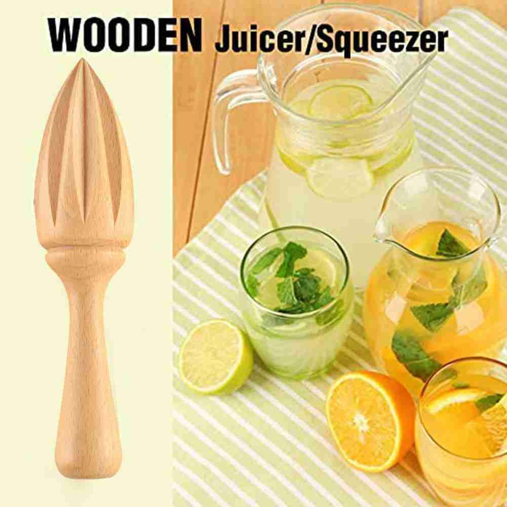 1pc Ten-corner Shape Wooden Lemon Squeezer Hand Press Manual Juicer Fruit Orange Citrus Juice Extractor Reamers Kitchen Products