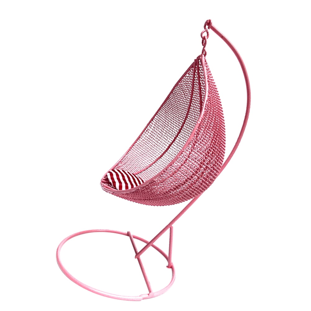1Pc Tear Drop Hanging Chair Swing Chair Toy Mini House Accessories Random Color