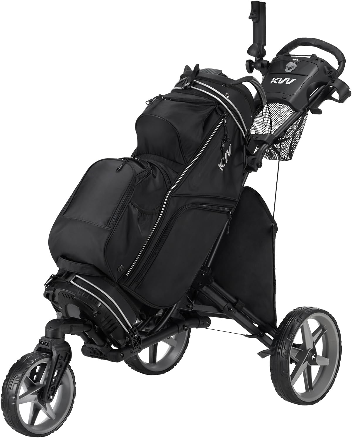 360-degree rotating front wheel golf cart, with opening and closing taking only one second - built-in free sunshade stand