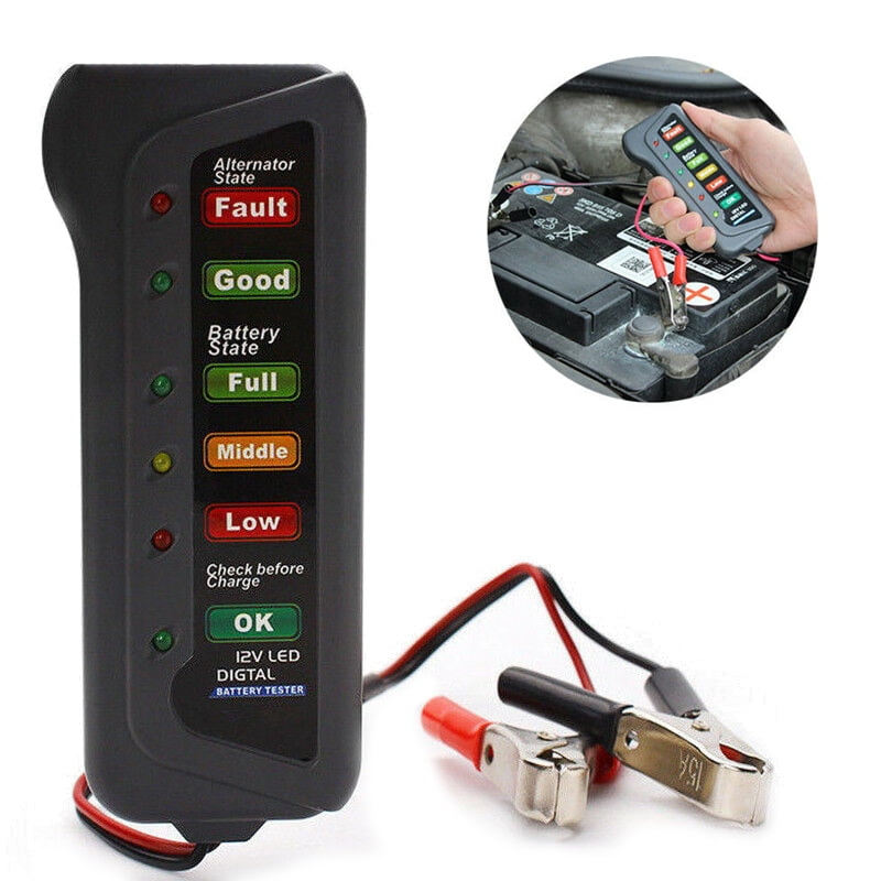 12V LED Car Battery Load Tester Alternator Analyzer Diagnostic Tool Auto Scanner