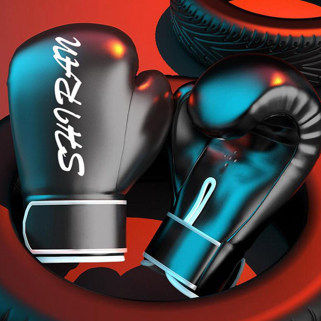 2 Pair Boxing Practice Gloves Sparring PU Leather Workout Punching Bag